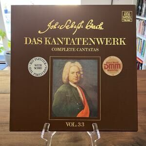 J.S. Bach Das Kantatenwerk Complete Cantatas Vol 33 LP Box Set 1984 Teldec